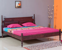 Calgary Solid Wood King Size Bed - King Size Bed - Furniselan-Rosewood-Fine-Finish