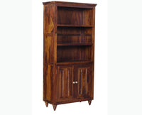 Calgary Solid Wood kitchen Crockery cabinet - Crockery Cabinet - Furniselan - Kapasi-Brown-Finish