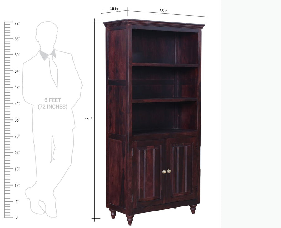 Calgary Solid Wood kitchen Crockery cabinet - Crockery Cabinet - Furniselan - Rosewood-Fine-Finish