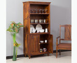 Calgary Solid Wood kitchen Crockery cabinet - Crockery Cabinet - Furniselan - Kapasi-Brown-Finish