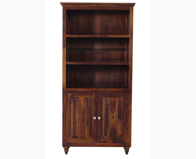 Calgary Solid Wood kitchen Crockery cabinet - Crockery Cabinet - Furniselan - Kapasi-Brown-Finish