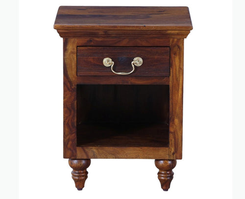 Calgary Solid Wood One Drawer Bedside Table - Bedside Table - Furniselan