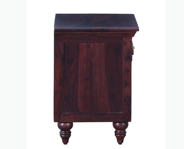 Calgary Solid Wood One Drawer Bedside Table - Bedside Table - Furniselan - Rosewood-Fine-Finish