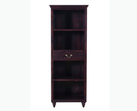 Calgary Solid Wood One Drawer Bookshelf - Bookshelf - Furniselan - Rosewood-Fine-Finish