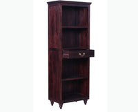 Calgary Solid Wood One Drawer Bookshelf - Bookshelf - Furniselan - Rosewood-Fine-Finish