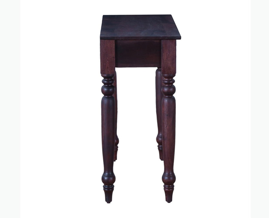 Calgary Solid Wood One Drawer Console Table - Console Table - Furniselan - Rosewood-Fine-Finish