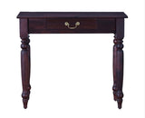 Calgary Solid Wood One Drawer Console Table - Console Table - Furniselan - Rosewood-Fine-Finish
