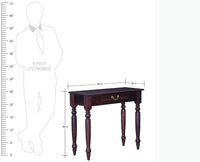 Calgary Solid Wood One Drawer Console Table - Console Table - Furniselan - Rosewood-Fine-Finish