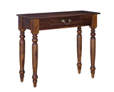 Calgary Solid Wood One Drawer Console Table - Console Table - Furniselan - Kapasi-Brown-Finish