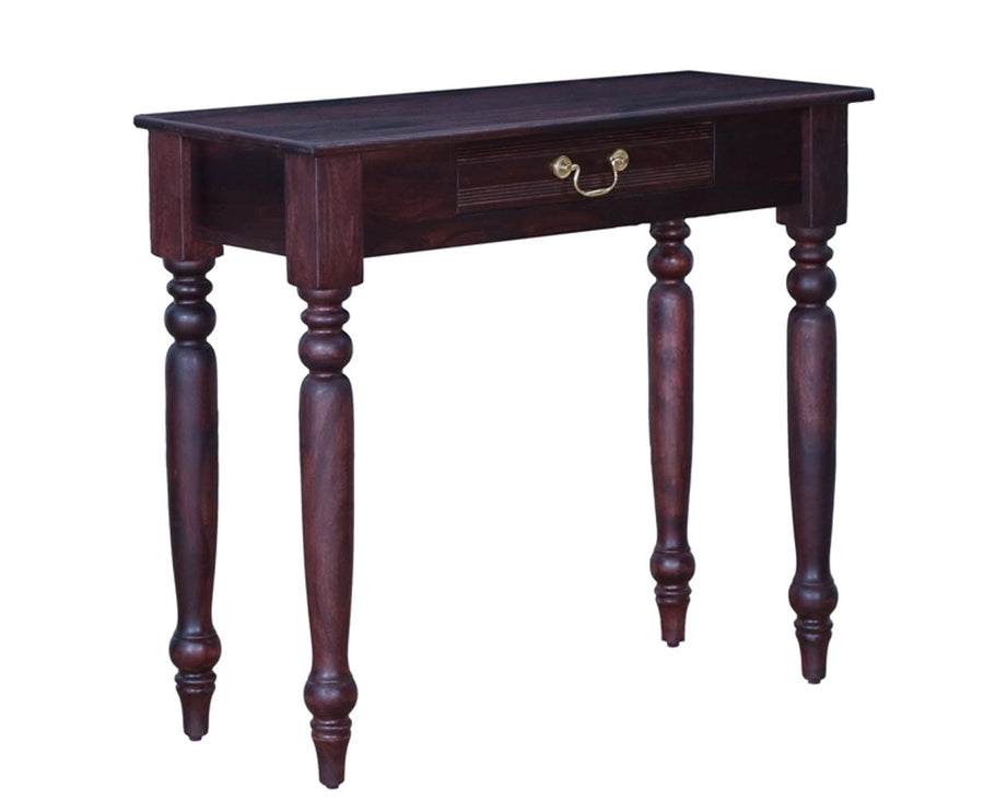 Calgary Solid Wood One Drawer Console Table - Console Table - Furniselan - Rosewood-Fine-Finish