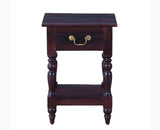 Calgary Solid Wood One Drawer Side Table - Bedside Table - Furniselan - Rosewood-Fine-Finish