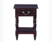 Calgary Solid Wood One Drawer Side Table - Bedside Table - Furniselan - Rosewood-Fine-Finish