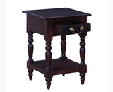 Calgary Solid Wood One Drawer Side Table - Bedside Table - Furniselan - Rosewood-Fine-Finish