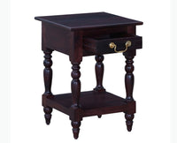 Calgary Solid Wood One Drawer Side Table - Bedside Table - Furniselan - Rosewood-Fine-Finish