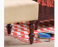 Calgary Solid Wood Pouffe Stool - Stools - Furniselan - Rosewood-Fine-Finish