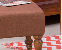 Calgary Solid Wood Pouffe Stool - Stools - Furniselan - Kapasi-Brown-Finish