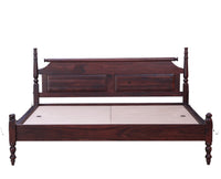 Calgary Solid Wood Queen Size Bed - Queen Size Bed - Furniselan-Rosewood-Fine-Finish