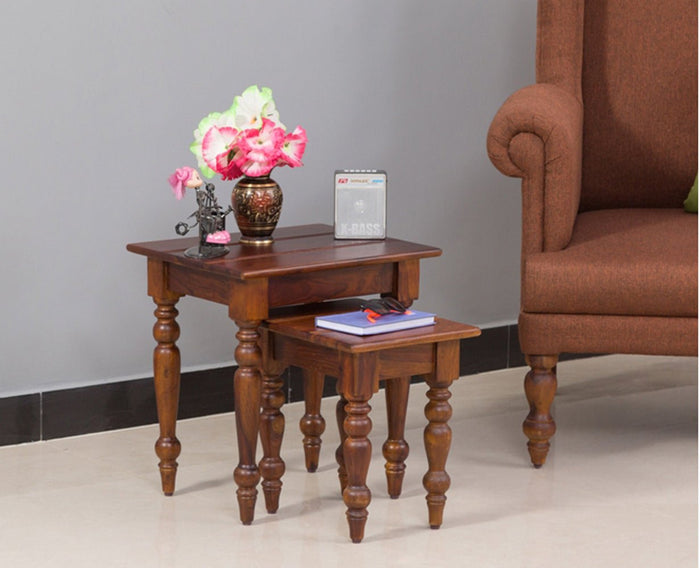 Calgary Solid Wood Set Of Tables - Stools - Furniselan