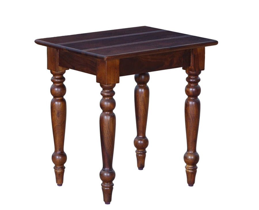 Calgary Solid Wood Set Of Tables - Stools - Furniselan - Kapasi-Brown-Finish