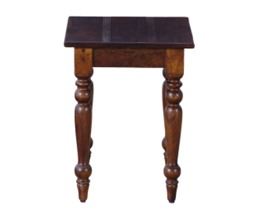 Calgary Solid Wood Set Of Tables - Stools - Furniselan - Kapasi-Brown-Finish