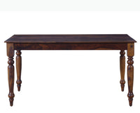 Calgary Solid Wood Six Seater Dining Set - Dining Set - Furniselan - Kapasi-Brown-Finish