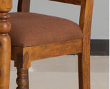 Calgary Solid Wood Six Seater Dining Set - Dining Set - Furniselan - Kapasi-Brown-Finish