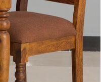 Calgary Solid Wood Six Seater Dining Set - Dining Set - Furniselan - Kapasi-Brown-Finish