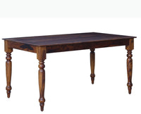 Calgary Solid Wood Six Seater Dining Set - Dining Set - Furniselan - Kapasi-Brown-Finish