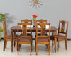 Calgary Solid Wood Six Seater Dining Set - Dining Set - FurniselanFurniselan