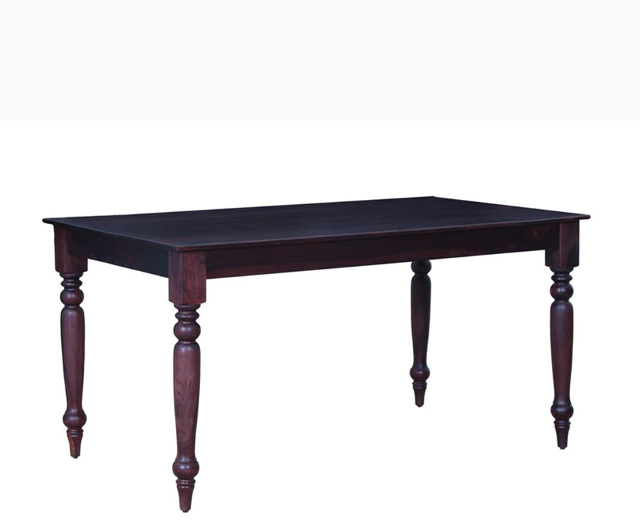 Calgary Solid Wood Six Seater Dining Set With Bench - Dining Set - Furniselan - Rosewood-Fine-Finish