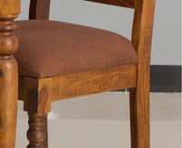 Calgary Solid Wood Six Seater Dining Set With Bench - Dining Set - Furniselan - Kapasi-Brown-Finish