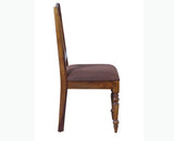 Calgary Solid Wood Six Seater Dining Set With Bench - Dining Set - Furniselan - Kapasi-Brown-Finish