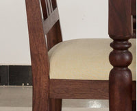 Calgary Solid Wood Six Seater Dining Set With Bench - Dining Set - Furniselan - Rosewood-Fine-Finish