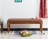 Calgary Solid Wood Six Seater Dining Set With Bench - Dining Set - Furniselan - Kapasi-Brown-Finish