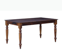Calgary Solid Wood Six Seater Dining Set With Bench - Dining Set - Furniselan - Kapasi-Brown-Finish