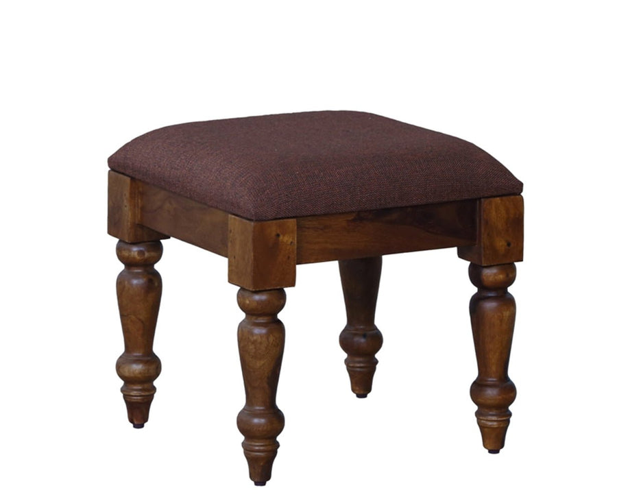 Calgary Solid Wood Stool - Stools - Furniselan - Kapasi-Brown-Finish