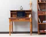 Calgary Solid Wood Study Table - Study Table - Furniselan - Kapasi-Brown-Finish