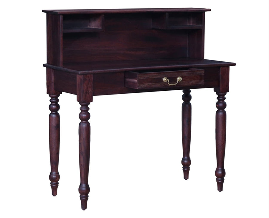 Calgary Solid Wood Study Table - Study Table - Furniselan - Rosewood-Fine-Finish