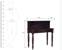 Calgary Solid Wood Study Table - Study Table - Furniselan - Rosewood-Fine-Finish