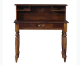 Calgary Solid Wood Study Table - Study Table - Furniselan - Kapasi-Brown-Finish