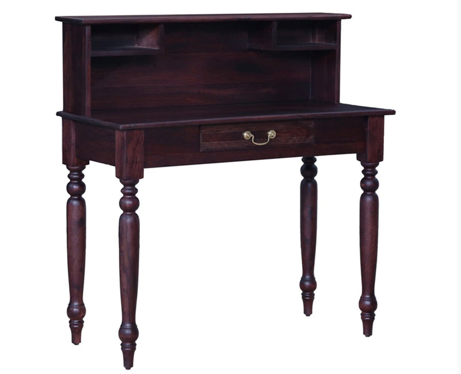 Calgary Solid Wood Study Table - Study Table - Furniselan - Rosewood-Fine-Finish