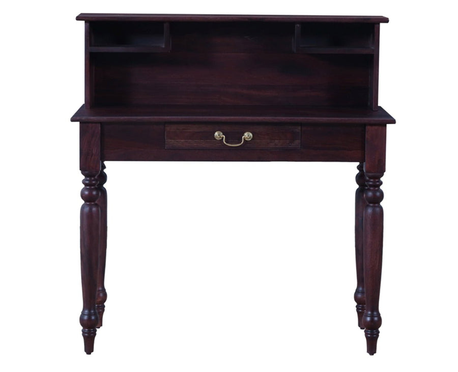 Calgary Solid Wood Study Table - Study Table - Furniselan - Rosewood-Fine-Finish