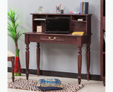 Calgary Solid Wood Study Table - Study Table - Furniselan - Rosewood-Fine-Finish