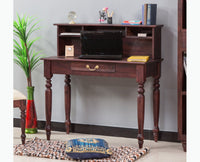 Calgary Solid Wood Study Table - Study Table - Furniselan - Rosewood-Fine-Finish