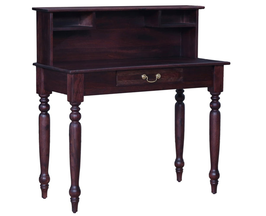 Calgary Solid Wood Study Table With Chair - Study Table - Furniselan - Rosewood-Fine-Finish