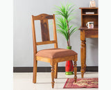 Calgary Solid Wood Study Table With Chair - Study Table - Furniselan - Kapasi-Brown-Finish