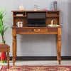 Calgary Solid Wood Study Table With Chair - Study Table - Furniselan - Kapasi-Brown-Finish