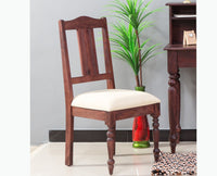 Calgary Solid Wood Study Table With Chair - Study Table - Furniselan - Rosewood-Fine-Finish