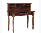 Calgary Solid Wood Study Table With Chair - Study Table - Furniselan - Kapasi-Brown-Finish
