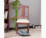 Calgary Solid Wood Study Table With Chair - Study Table - Furniselan - Rosewood-Fine-Finish